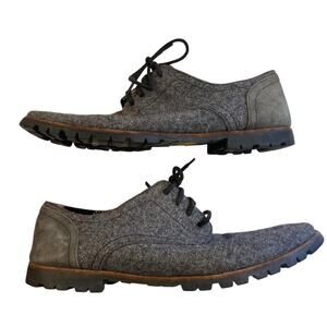Woolrich Womens Oxford Dress Shoes Size 8.5 Gray Vibram Sole Masc Dark Academia